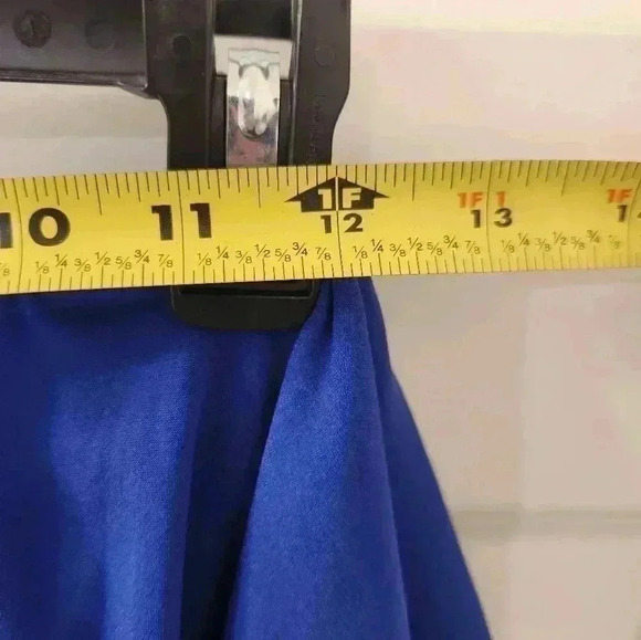 Judith March Tiered Midi Skirt Size S Stretchy Blue White #R423 - Picture 4 of 5